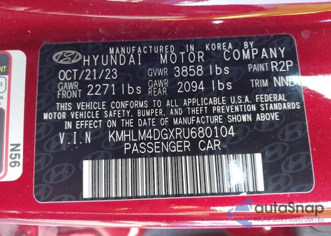 2024 Hyundai Elantra Sel из США, поврежденный, VIN KMHLM4DGXRU680104